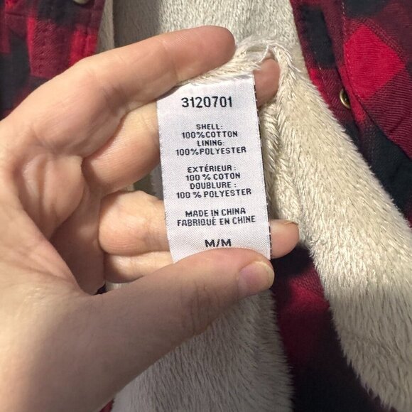 Jach's girlfriend NY red black plaid pearl snap lined sweater‎ jacket medium - Picture 5 of 5